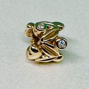 Genuine Pandora 14ct Gold & Diamond Eternal Fruits Charm 750435D RARE